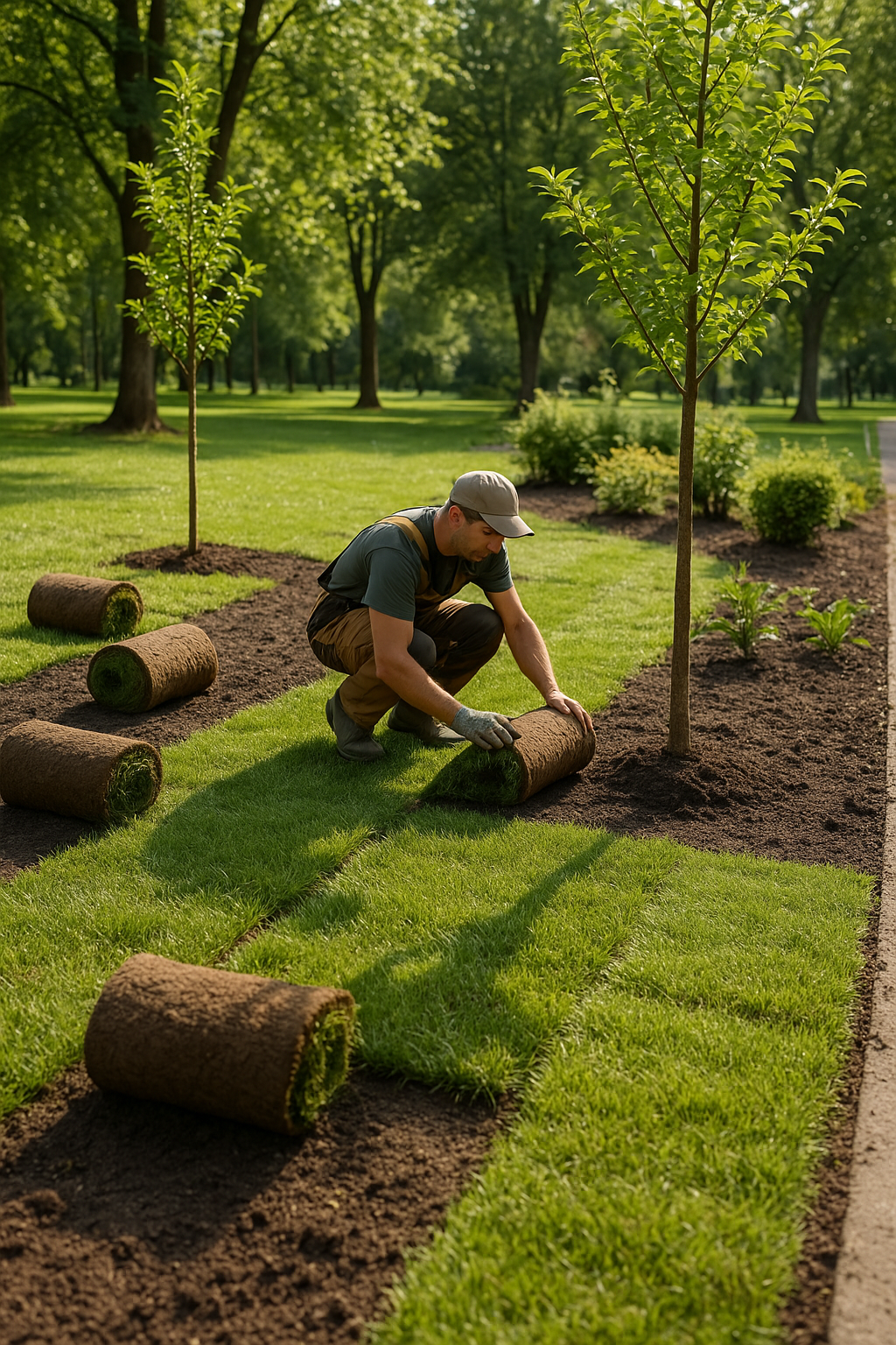 زراعة النجيل والاشجار